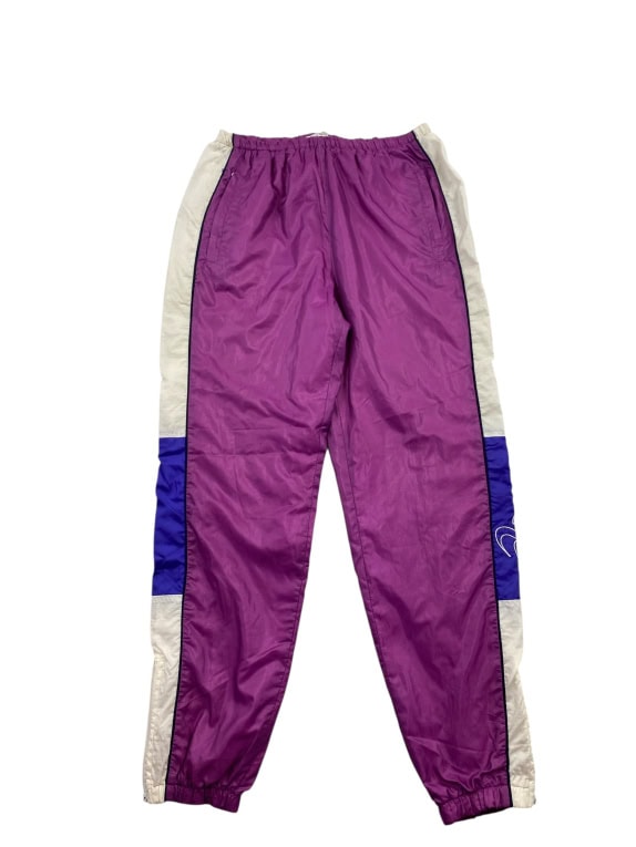 ASICS Tuta vintage set con logo viola/bianco unisex L