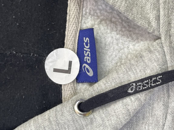 ASICS HOODIE MINIMAL GREY MENS PRE OWNED L