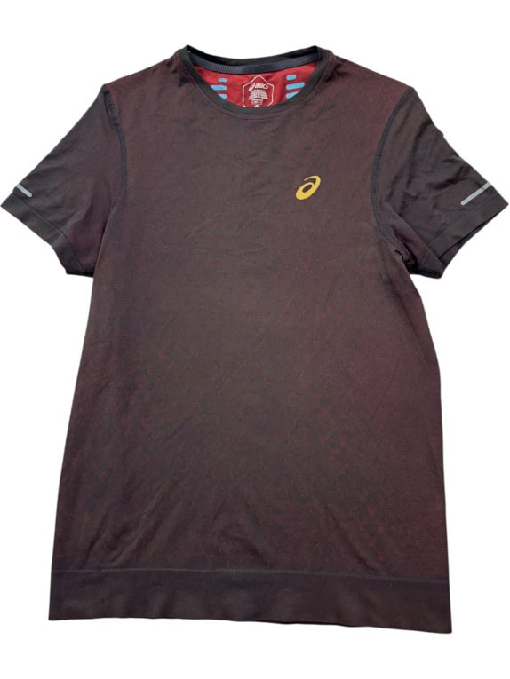 ASICS T SHIRT ATHLETIC BORDEAUX UOMO PRE OWNED S
