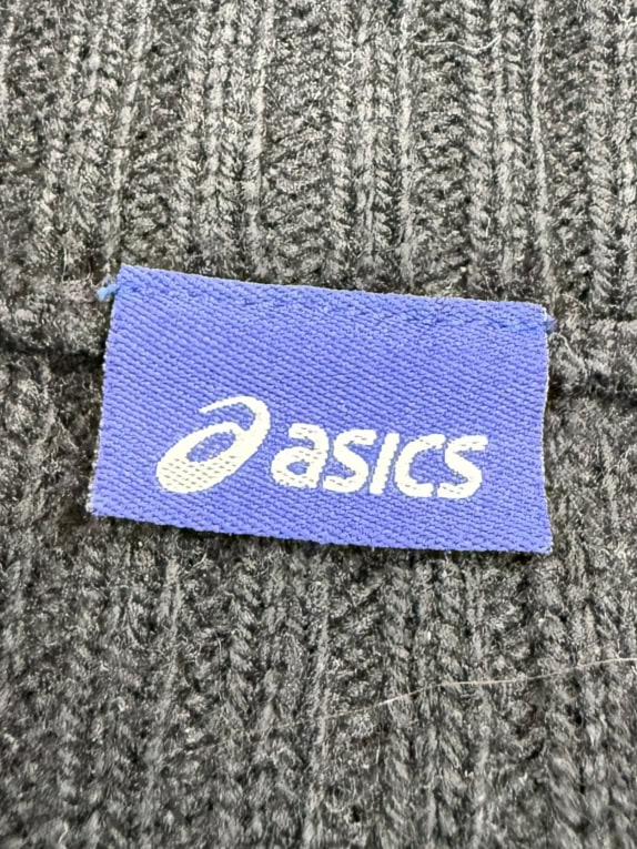 ASICS Πλεκτή Ζακέτα Rib Knit Full-Zip Minimal Μαύρο Unisex Small