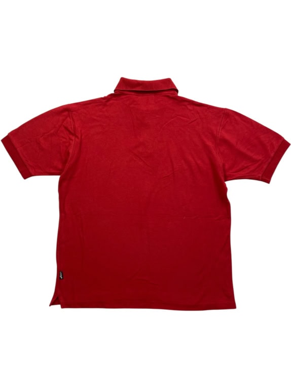 ASICS polo vintage con logo ricamato rosso da uomo L