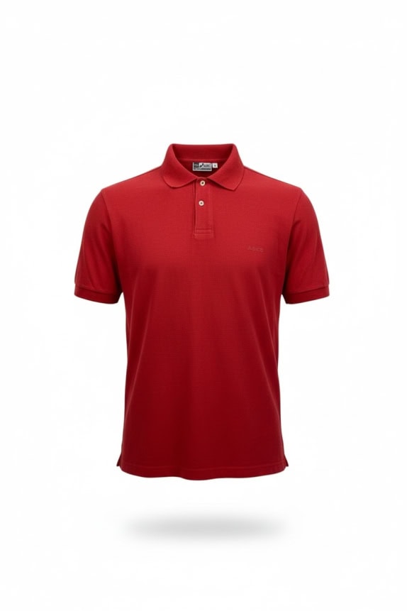 ASICS polo vintage con logo ricamato rosso da uomo L