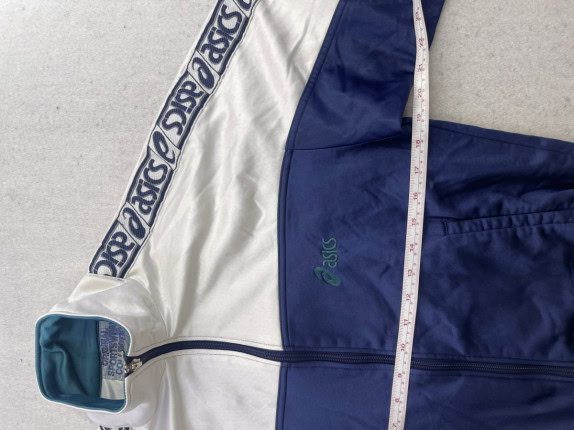 ASICS TRACK JACKET RETRO NAVY UOMO PRE OWNED S