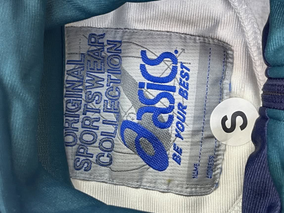ASICS TRACK JACKET RETRO NAVY UOMO PRE OWNED S