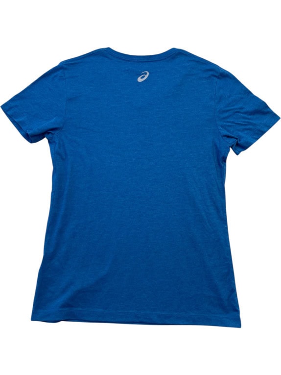 ASICS V NECK T SHIRT SPORTSWEAR GRAPHIC ΜΠΛΕ ΓΥΝΑΙΚΕΙΟ PRE OWNED