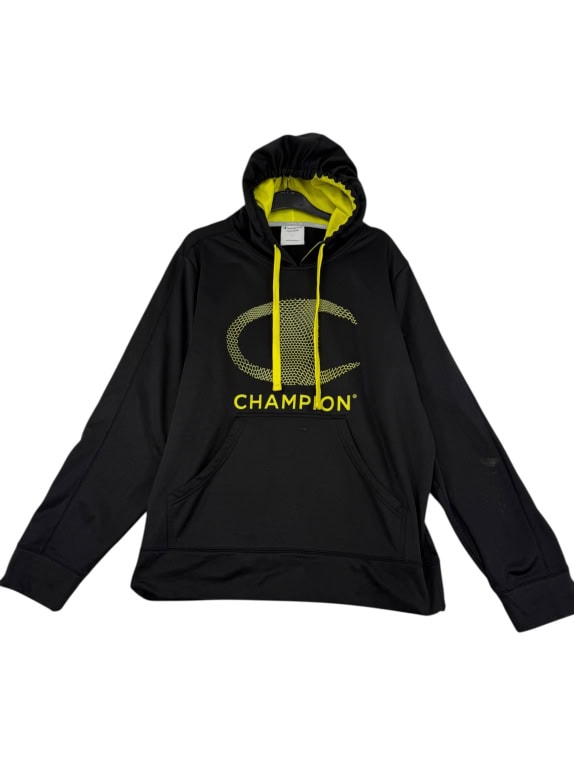 Αθλητικό Φούτερ Champion (L) - Double Dry Powertrain - Μαύρο/Κίτρινο Προπόνησης