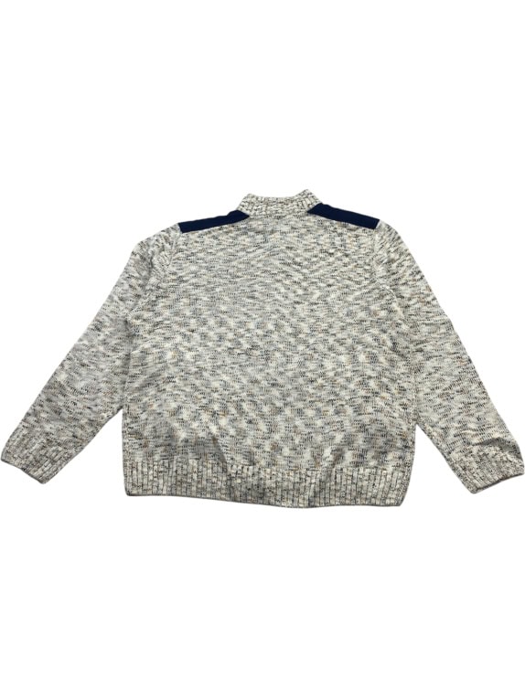 Atlas For Men Πλεκτή Ζακέτα Casual Μελανζέ Μπεζ Ανδρική 3XL