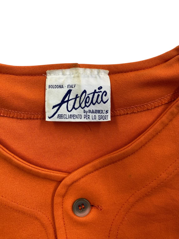 ATLETIC BOLOGNA VINTAGE BASEBALL JERSEY "90" ORANGE MEN'S LARGE