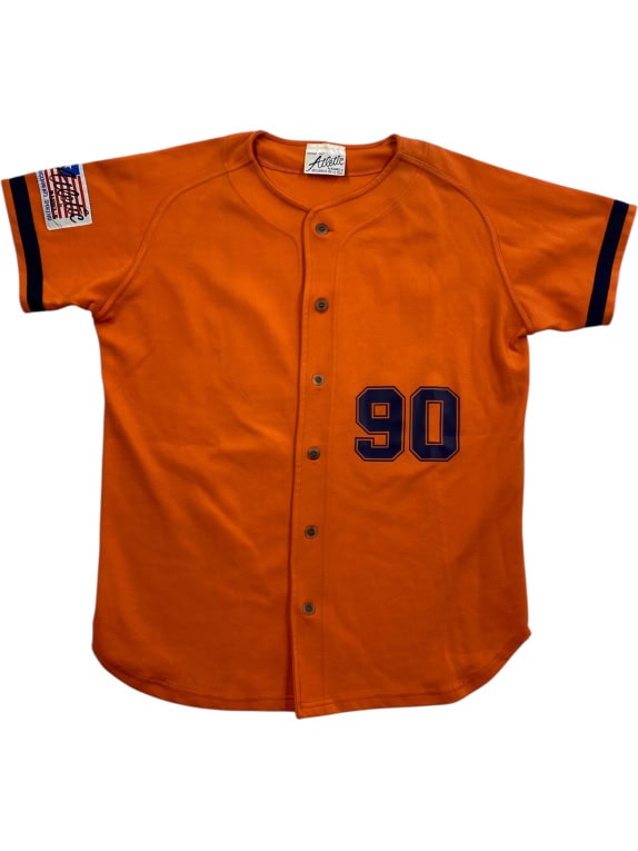 ATLETIC BOLOGNA VINTAGE BASEBALL JERSEY "90" ORANGE MEN'S LARGE