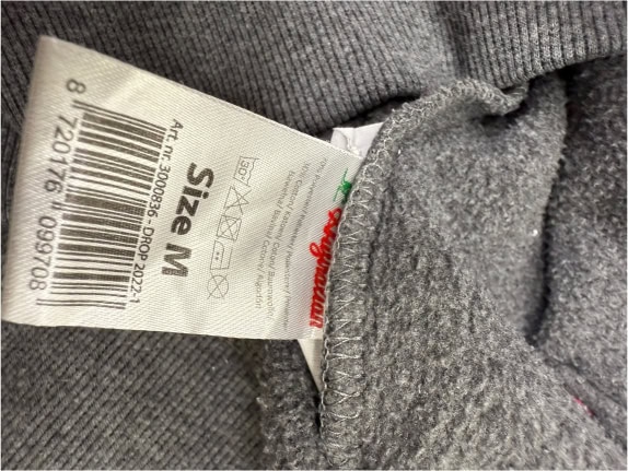 AUSTRALIAN HOODIE M - Heather Grey - Animal Print Sleeves - Pink Detail