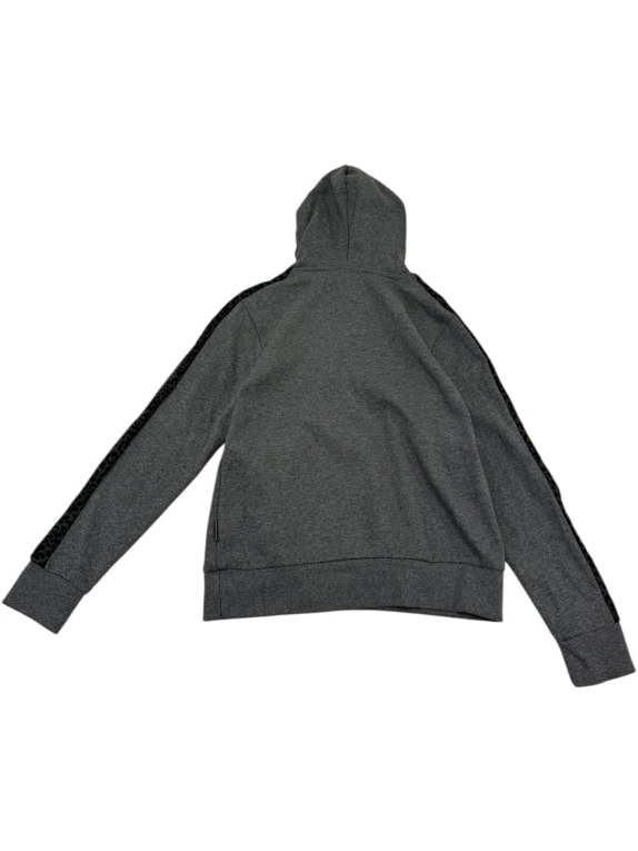 AUSTRALIAN HOODIE M - Heather Grey - Animal Print Sleeves - Pink Detail