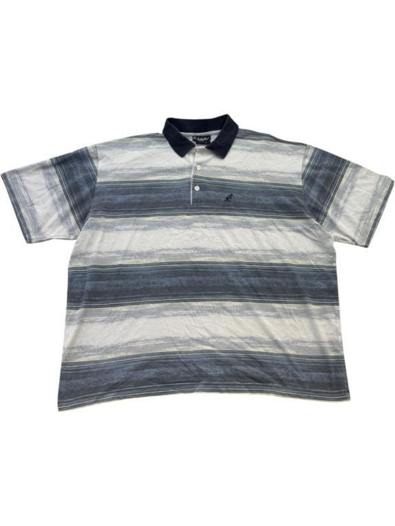 AUSTRALIAN POLO SHIRT RIGATA NAVY UOMO PRE OWNED L