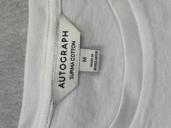AUTOGRAPH T SHIRT MINIMAL WHITE ΑΝΤΡΙΚΟ PRE OWNED M