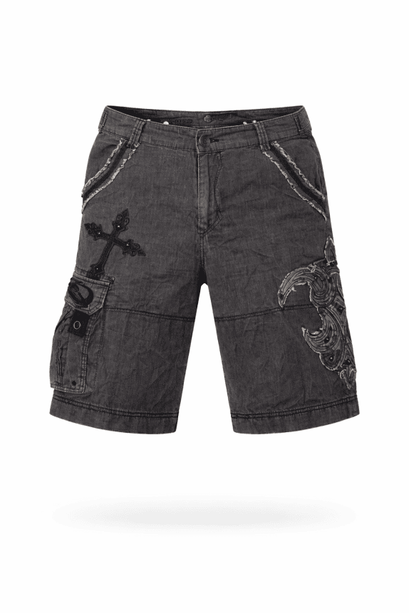 G STAR BAGGY CARGO SHORTS GRIGIO UOMO PRE OWNED L