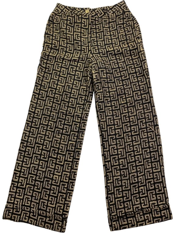 BALMAIN PARIS ΤΑΓΙΕΡ ΣΕΤ ΣΑΚΑΚΙ & ΦΟΥΣΤΑ MONOGRAM JACQUARD ΜΑΥΡΟ/ΧΡΥΣΟ ΓΥΝΑΙΚΕΙΟ M-L