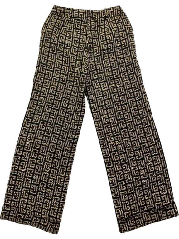 BALMAIN PARIS ΤΑΓΙΕΡ ΣΕΤ ΣΑΚΑΚΙ & ΦΟΥΣΤΑ MONOGRAM JACQUARD ΜΑΥΡΟ/ΧΡΥΣΟ ΓΥΝΑΙΚΕΙΟ M-L