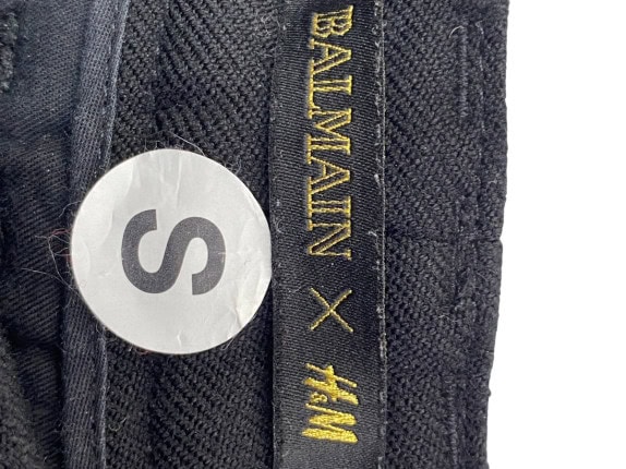 BALMAIN X HΜ CARGO PANTS UTILITY ΜΑΥΡΟ ΓΥΝΑΙΚΕΙΟ PRE OWNED S