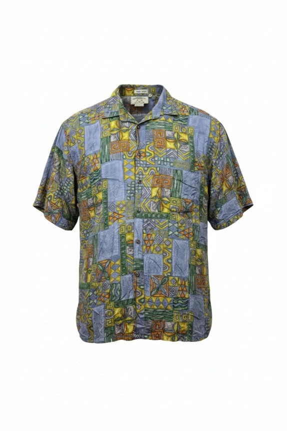 BAMBOO CAY CAMICIA RETRO MULTICOLORE UOMO PRE OWNED L