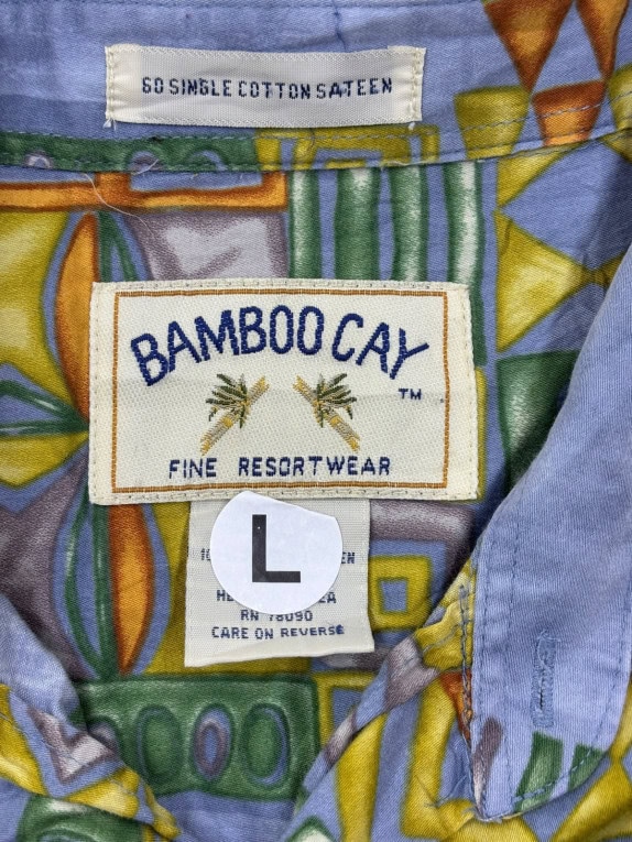 BAMBOO CAY CAMICIA RETRO MULTICOLORE UOMO PRE OWNED L