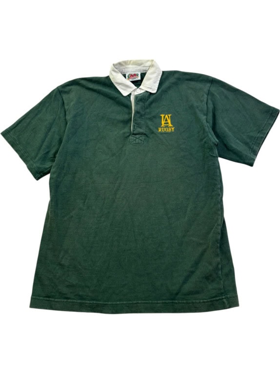BARBARIAN RUGBY SHIRT VINTAGE SPORTSWEAR GREEN MENS PRE OWNED L