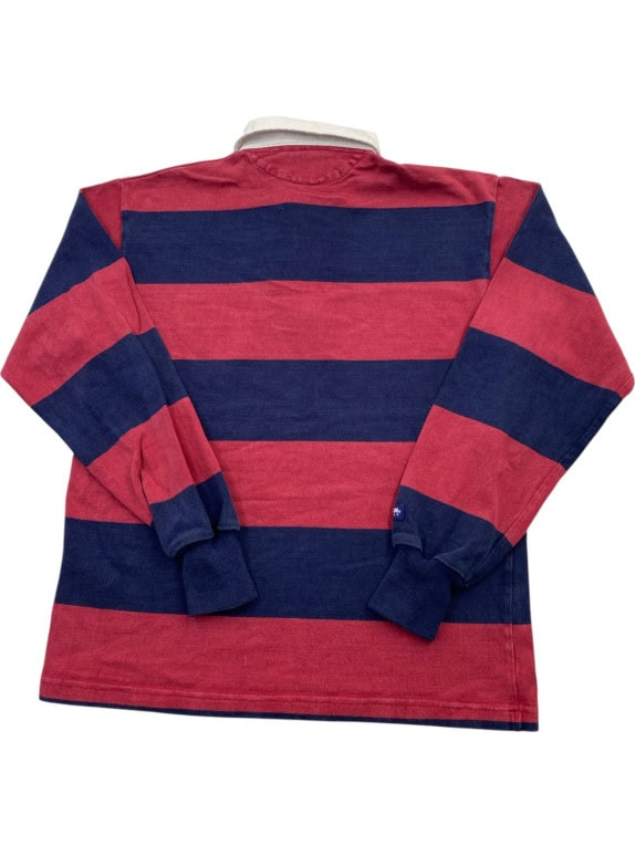 BARBARIAN MAGLIA RUGBY RETRO ROSSA BLU NAVY UOMO PRE OWNED S
