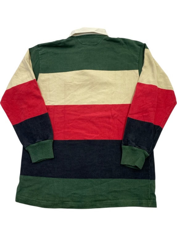 BARBARIAN RUGBY SHIRT RETRO MULTICOLOR MENS PRE OWNED L