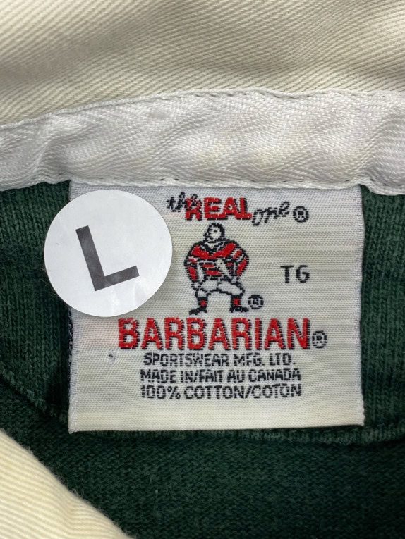 BARBARIAN RUGBY SHIRT RETRO MULTICOLOR MENS PRE OWNED L