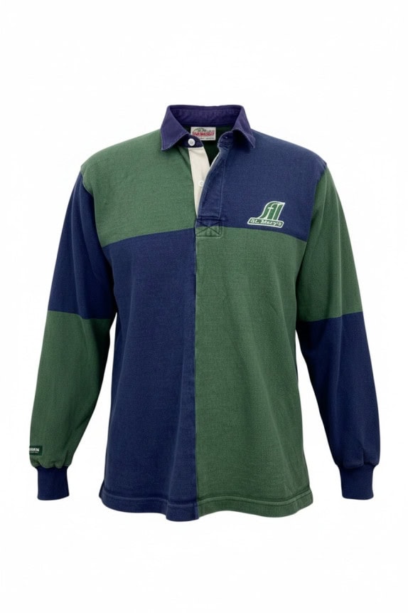 BARBARIAN RUGBY ΜΠΛΟΥΖΑ VINTAGE NAVY ΠΡΑΣΙΝΗ ΑΝΤΡΙΚΗ PRE OWNED M