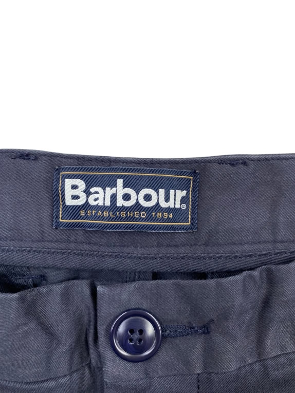 BARBOUR CHINO PANTS REGULAR FIT LOGO BLUE MENS L