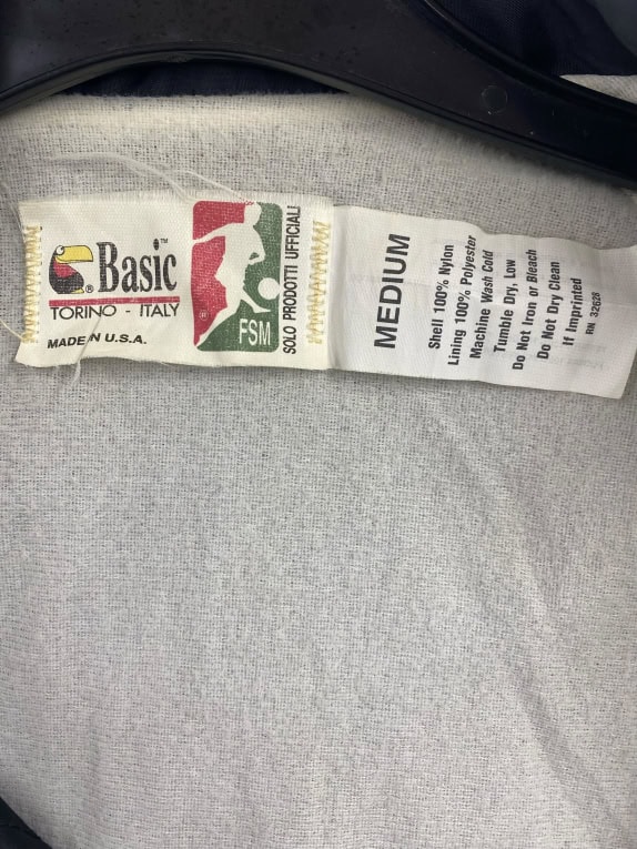 BASIC TORINO Coach Jacket con logo nera da uomo M