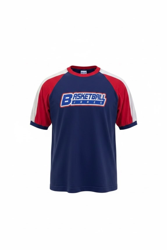 BASKETBALL BONES GRAPHIC TEE ATHLETIC NAVY UNISEX PRE OWNED