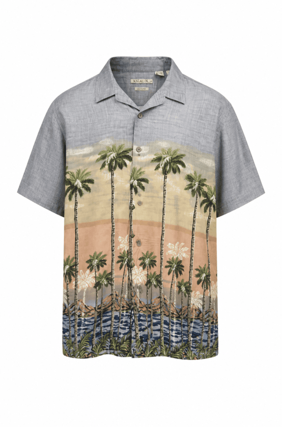BATIK BAY ΠΟΥΚΑΜΙΣΟ TROPICAL ΓΚΡΙ ΑΝΤΡΙΚΟ PRE OWNED XXL