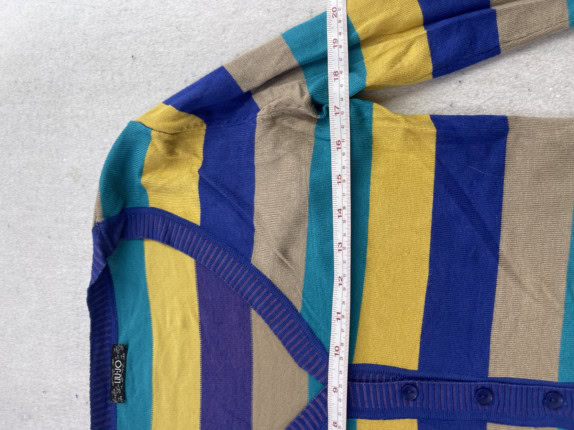 LIUJO STRIPED KNIT TOP MULTICOLOR WOMEN PRE OWNED S