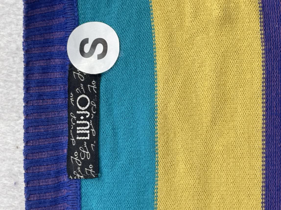 LIUJO STRIPED KNIT TOP MULTICOLOR WOMEN PRE OWNED S