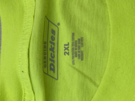 DICKIES T SHIRT STREETWEAR NEON YELLOW ΑΝΤΡΙΚΟ PRE OWNED XL