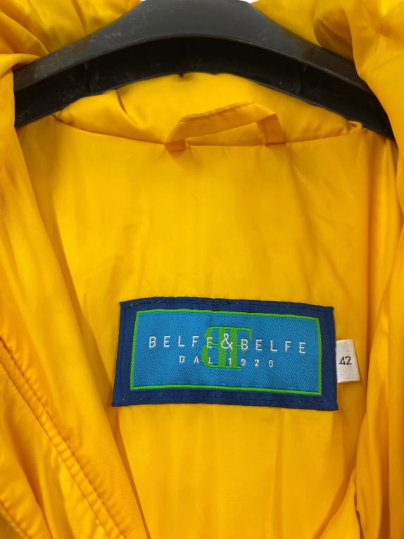 Belfe & Belfe Μπουφάν Puffer Vintage Λογότυπο Κίτρινο Ανδρικό M/L