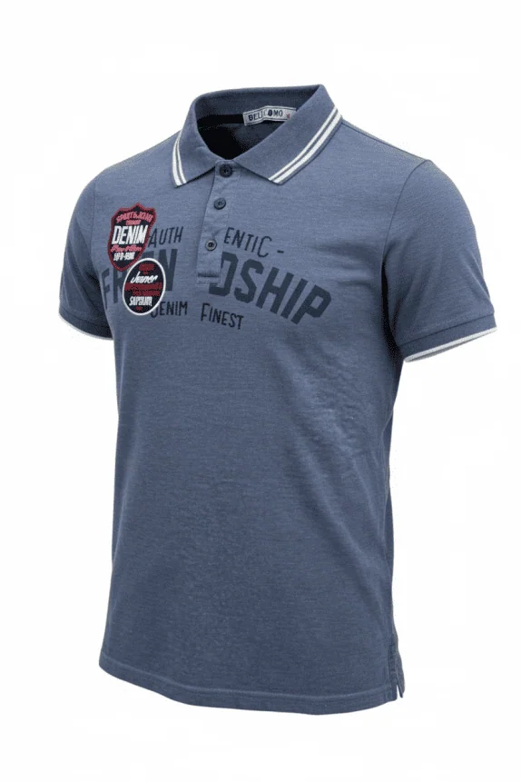 BELL’UOMO Polo casual con stampa logo Blu da uomo M