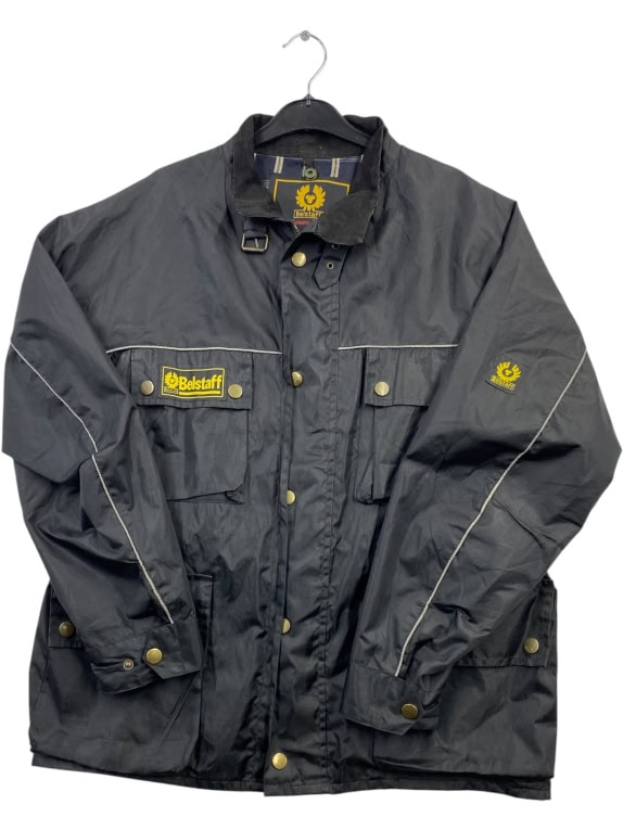 BELSTAFF GIACCA LOGO VINTAGE NERA DA UOMO L