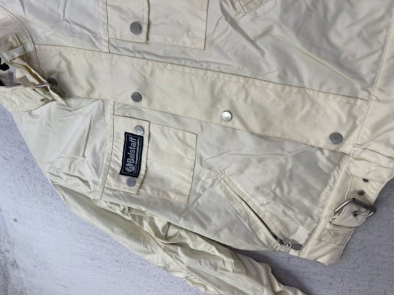 1990s BELSTAFF ΜΠΟΥΦΑΝ ΑΝΤΙ ΑΝΕΜΙΚΟ ΚΡΕΜ ΑΝΤΡΙΚΟ PRE OWNED XS