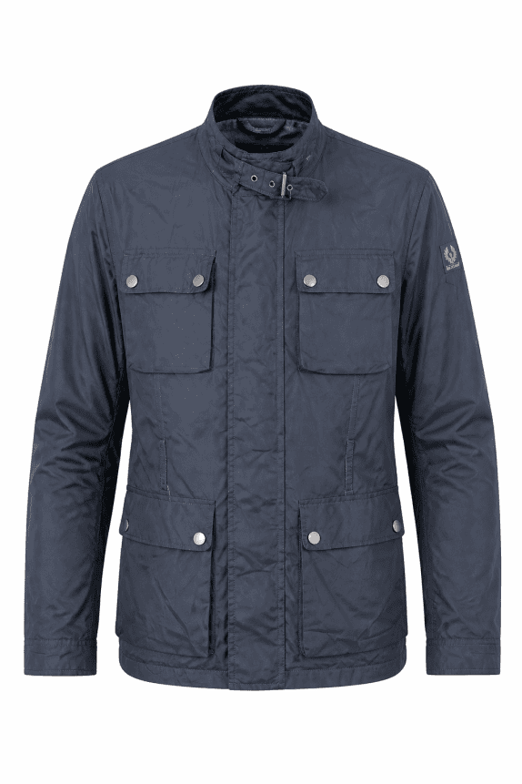 1990s BELSTAFF ΜΠΟΥΦΑΝ ΜΕ ΤΣΕΠΕΣ ΜΠΛΕ ΑΝΤΡΙΚΟ PRE OWNED XS