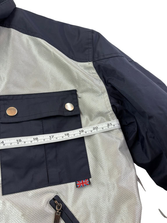 BELSTAFF MOTORCYCLE JACKET RACING NAVY MEN PRE OWNED L