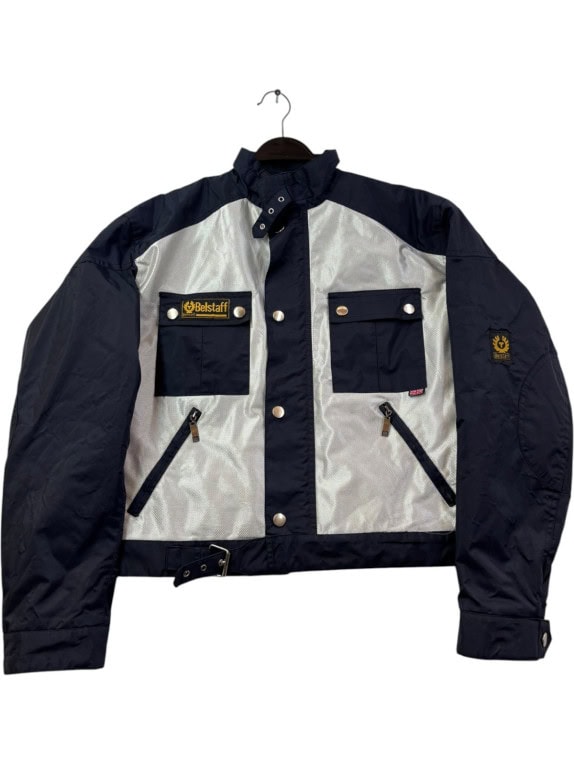 BELSTAFF MOTORCYCLE JACKET RACING NAVY MEN PRE OWNED L