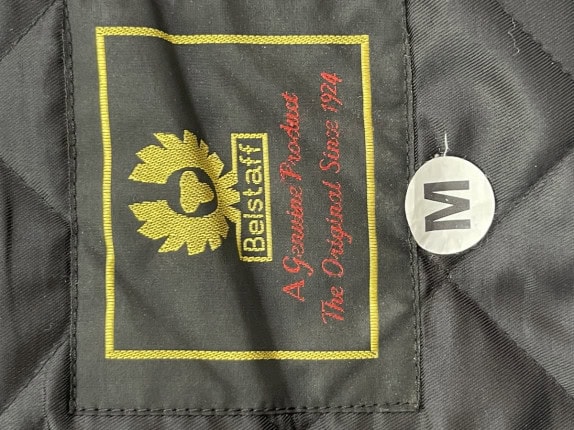 1990s BELSTAFF ΠΑΝΩΦΟΡΙ ΑΜΑΝΙΚΟ QUILTED ΜΑΥΡΟ ΑΝΤΡΙΚΟ PRE OWNED M