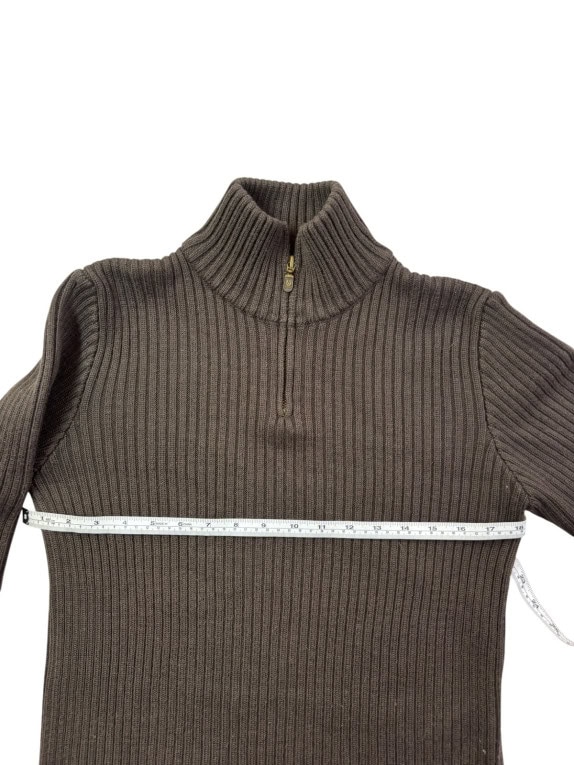 BELSTAFF MAGLIONE MEZZA ZIP CLASSIC MARRONE UOMO PRE OWNED XL