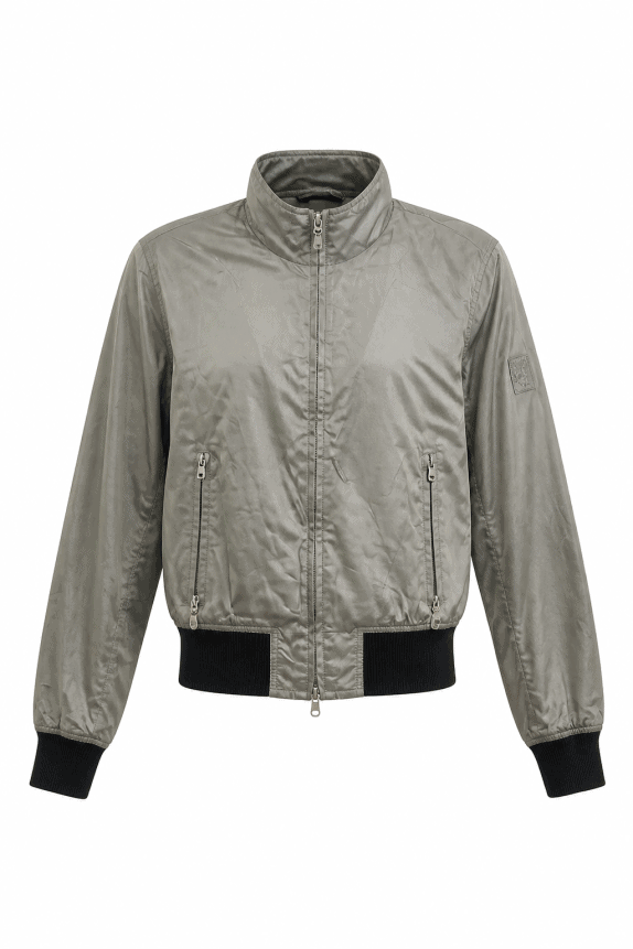 1990s BELSTAFF TRACK JACKET MINIMAL OLIVE MEN PRE OWNED XS