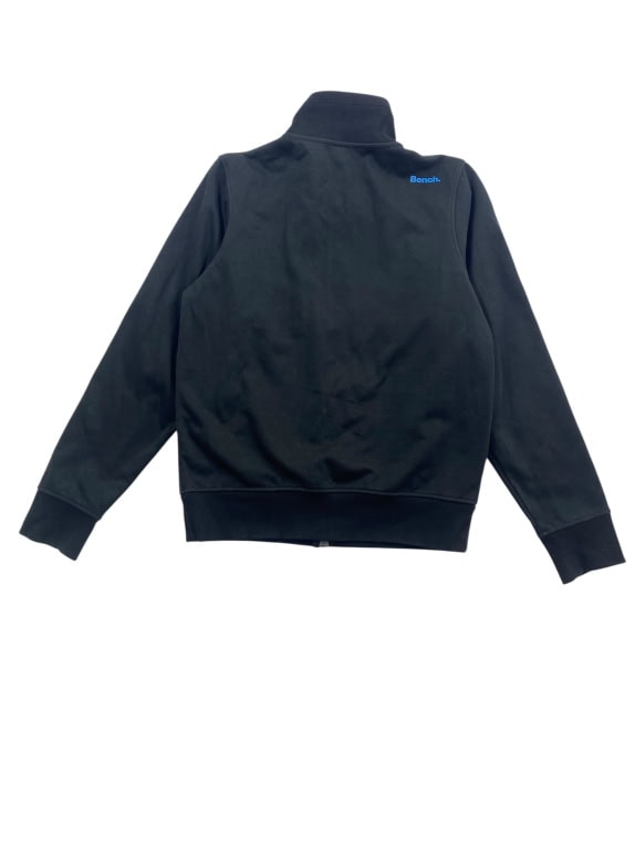 Bench Felpa con cappuccio casual full zip con logo nera da uomo L
