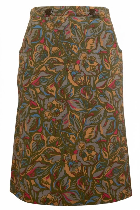 BENETTON GONNA FLOREALE ANNI \'90 MULTICOLORE DONNA S