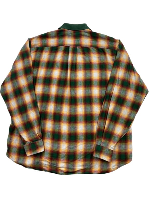 BENETTON ΠΟΥΚΑΜΙΣΟ VINTAGE ΚΑΡΩ ΠΡΑΣΙΝΟ ΑΝΔΡΙΚΟ L