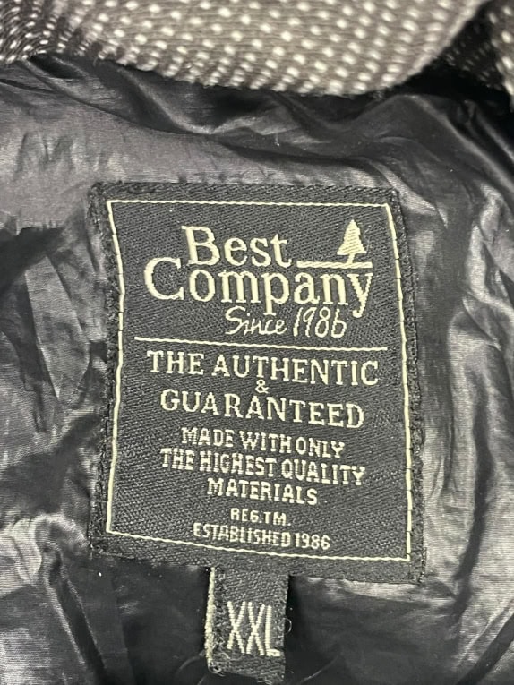 BEST COMPANY ΕΠΕΝΔΕΔΥΜΕΝΟ ΤΖΑΚΕΤ ΑΝΘΡΑΚΙ - XXL