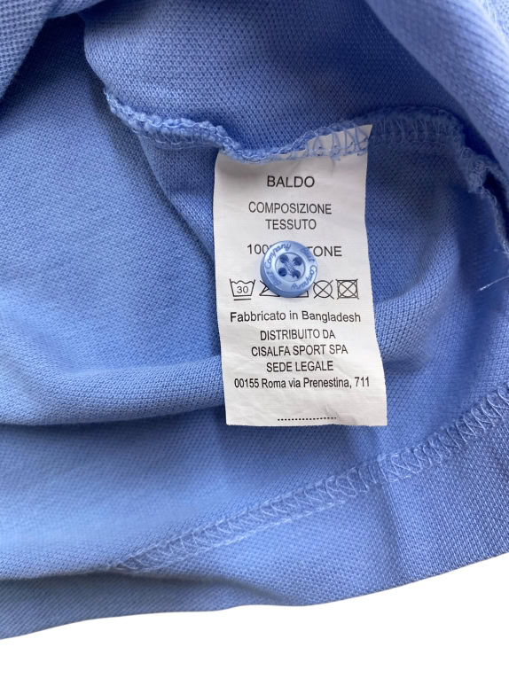 Polo da uomo azzurra con logo BEST COMPANY L
